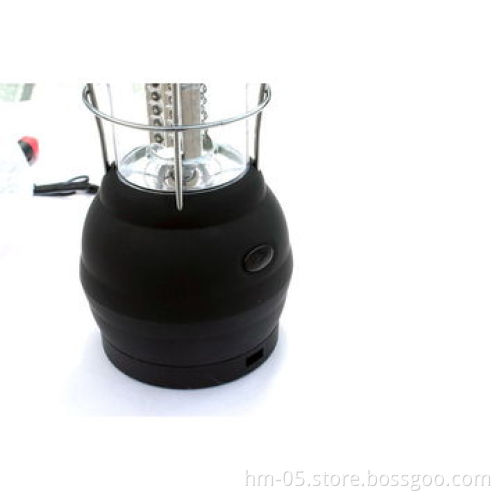 LED Waterproof Solar Hand Crank Lantern Outdoor Camping Lights with Solar Panel